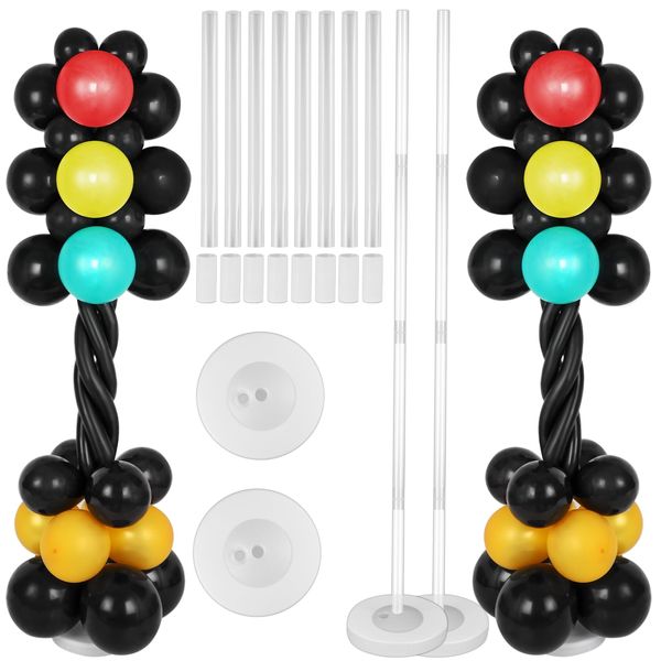90PCS Traffic Light Balloons Race Car Theme Birthday Party Balloons Decoration Car Party Latex Balloons Supplies Race Car Party Traffic Light Balloons for Boys Birthday Gift Race Fans Party Decor