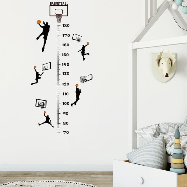 Adorable Height Measurement Chart Wall Sticker for Kids Room