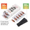 BEZTAT Ultra Premium Professional Cartridge Needles w/Grip & Machine Covers Sleeves #08 Curved Magnum 20 Pack (0813CM)
