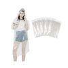 LEBEXY Transparent Rain Poncho Rain Cape Rain Coat Disposable Rain Poncho Cape with Hood for Festival Concert, PE, pack of 5