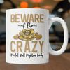 Beware of the Crazy Pastel Ball Python Lady Mug Cute Pastel Ball Python Coffee Mug (15oz)