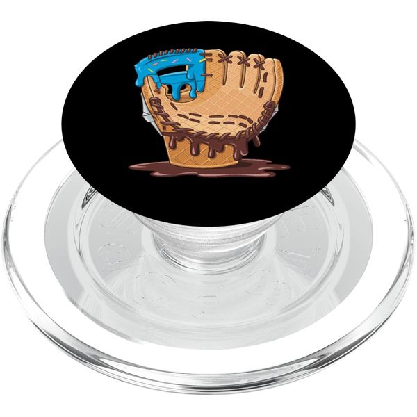 Ice Cream Cone Baseball Glove Dripping Drip PopSockets PopGrip for MagSafe