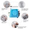 BAOFALI A4 4 Ring Binder Cover Clean Transparent Soft PVC for Refillable Notebook Shell withMatte surfaceforStamp & Die Storage (Blue