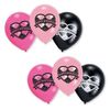 Schule Geburtstag Ballons 23 cm schwarz/pink 6 Stück
