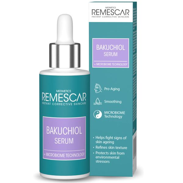 Remescar Bakuchiol Gesichtsserum Facial Serum 30ml - Anti-Aging-Gesichtspflegeserum-Serum - Reduziert Falten und Fältchen - Geeignet für empfindliche Haut und lle Hauttypen