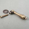 Tiazza 4Pcs Antique Brass Single Hole Drawer Handle Wardrobe Cabinet Pull Knob