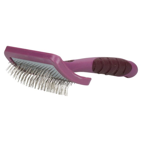 Slicker Brush With Ergonomic Hand Grip Dog Cat Pet Grooming (Small)