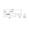 Annex Tool EA611AX-121 Bit Holder, 1/4 inch (Hex/80 mm)