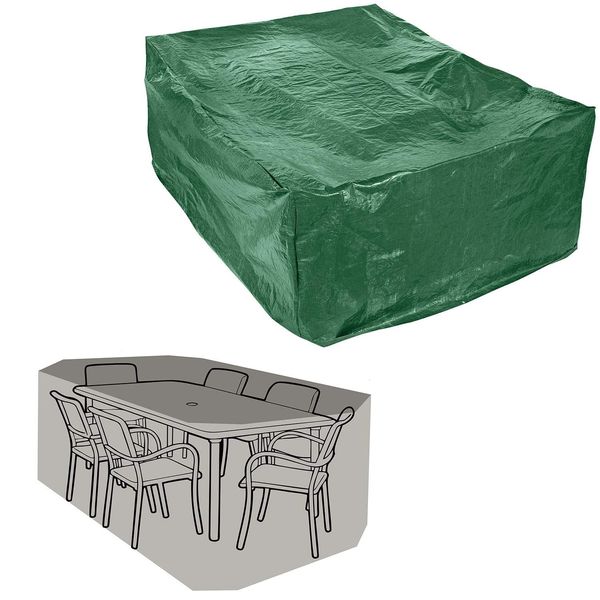 Parkland® Rectangular Garden Furniture Cover, Lightweight and Durable Outdoor Waterproof Cover for Garden Table and Chairs L270 x W180 x H89cm