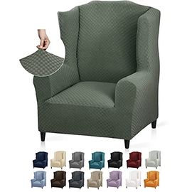 YEMYHOM 1 Piece Stretch Wingback Chair Slipcover Latest Jacquard