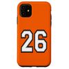 iPhone 11 Number 26 in Black, White and Gray Case