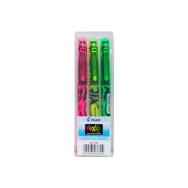 Pilot Frixion Light Highlighter Medium Tip Yellow/Pink/Green
