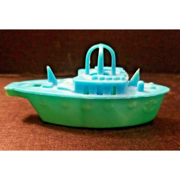 Vintage Plastic Toy Boat WHISTLE 1950s 3 3/8" Hong Kong ~ Ray Rohr Cosmic Arti