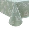 Vinyl Tablecloth with Flannel Backed 60 x 84 Inch Rectangle Light Green