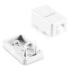 NavePoint Keystone Jack Surface-Mount Box 1-Port White, 10-Pack