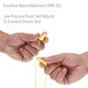 Foam Ear Plugs,Reusable,T-Shape,Corded,100/BX,Pink/Yellow,Sold as 1 Box