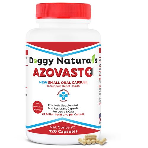 Azovast Plus Kidney Health Supplement for Dogs & Cats, 120ct - NO Refrigeration Required - Help Support Kidney Function & Manage Renal Toxins - Renal Care Supplement Capsule(U.S.A) (120 Caps)