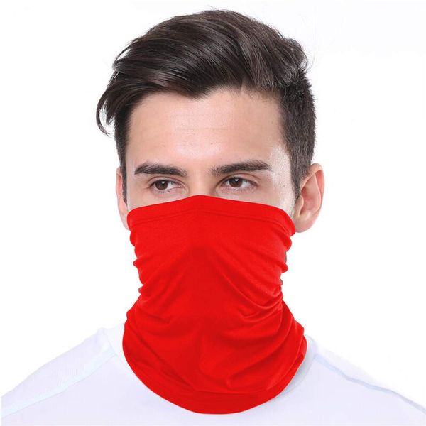 KUNSTIFY | Multifunktionstuch Mundschutz | Bandana Herren Damen Schlauchschal Halstuch Gesichtsmaske Mund-Nasen-Schutz Liebesmaske Baumwolle Outdoor | elastisch atmungsaktiv waschbar (Rot)