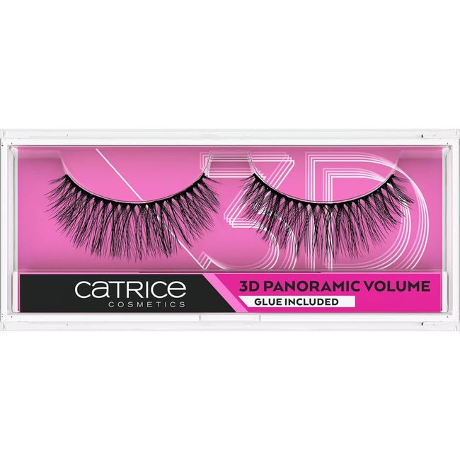 Catrice Lash Couture 3D panoramik hacimli kirpikler, siyah, hacim veren, anında sonuç, vegan, mikro plastik parçacıklar içermez, nano parçacıklar içermez (1 çift)