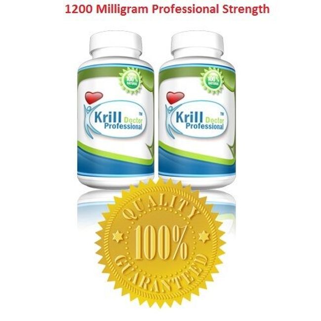 2x Bottles 1200 MG Krill Oil 120 Softgels Professional Strength #1 Dr Krill Oil