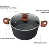 12 Pieces Kitchen Pots & Pans Set Nonstick Cookware Set Granite Coated with Lids