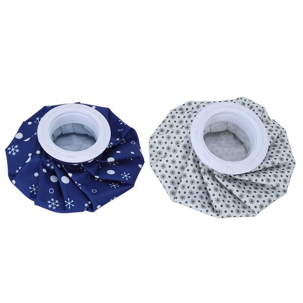 2 Pcs Reusable Ice Bag, Cold and Heat Therapy Compress Empty Ice Pack, Prevent Leakage Empty Cooling Pack (6inch)