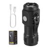 3Pcs Tactical Flashlight Mini USB Rechargeable Super Bright Lamp 5 Modes Light