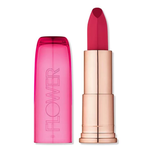 FLOWER BEAUTY Perfect Pout Moisturizing Lipstick - Soothes Lips + Hydrates - Creamy Lip Tint + Natural Looking Shine + Buildable Color - Cruelty-Free + Vegan (Orchid)