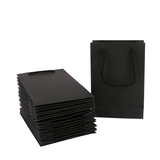 Kraft Small Paper Gift Bag, Black