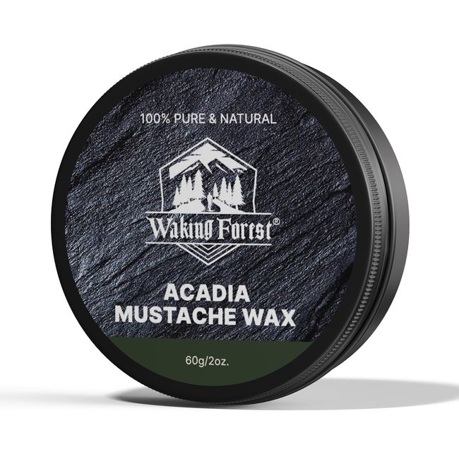 Waking Forest Mustache Wax for Men Strong Hold moustache wax Train Tame & Style Sandalwood Beard Wax for Men All Natural Ingredients 2oz