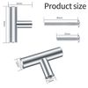 Kigniote 16PCS Cabinet T Bar Handle Chrome Kitchen Drawer Knobs Handles Silver Cupboard Knobs, Stainless Steel Kitchen Knobs Metal Drawer Pulls(Screws and Screwdriver Included)