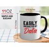 Data Scientist Two Tone Black Coffee Mug 11oz - Easily Distracted By Data - Scientific Data Mining Machine Learning Professional Analyzing Mathematics