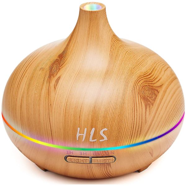HLS Wooden Aroma Diffuser for Essential Oil with Cord, Brush and 150 ml Cup NEW