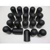 (20) Wheel Lugnut Black Plastic 33mm Thread On Dome Nut Covers Caps / 3 3/4"