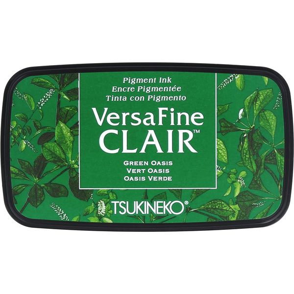 Tsukineko VF-CLA-501 Oasis Versafine Clair Ink Pad, Synthetic Material, Green, 5.6 x 9.7 x 2.3 cm