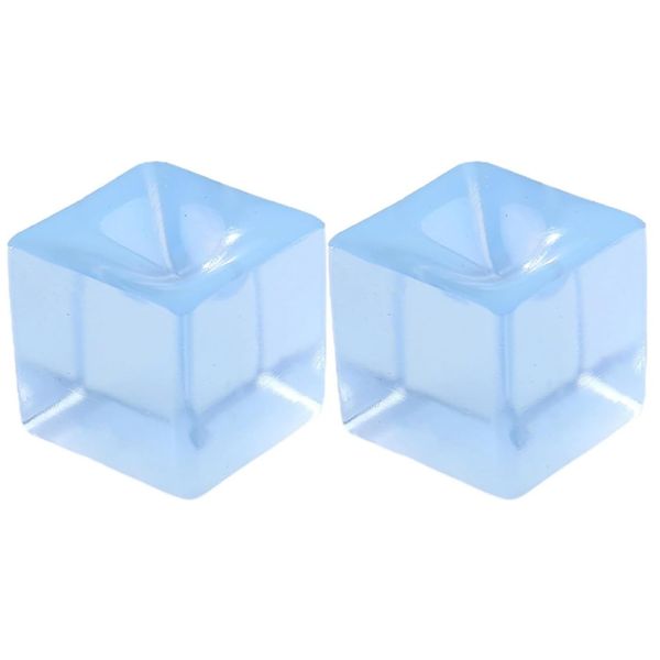 Xinjincang 2Pcs Blue Fidget Squishes Games Squeezing Ice Cube Fidget Squishes Relieve Boredom Soft TPR Eco-Friendly Pinch Games Executive Desk Games Novelty and Gag Games