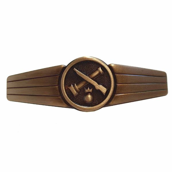 baum-m gmbh Tätigkeitsabzeichen Rohrwaffenpersonal Original Bundeswehr Metall Farbe: Bronze 7,5 x 2,5 cm