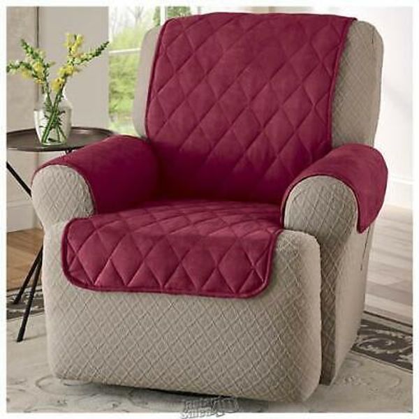 Ultimate Furniture Recliner Chair Pet Protector Burgundy 100% quilted polyester