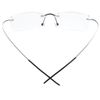 Eyekepper Titanium Rimless Reading Glasses Readers Men Black