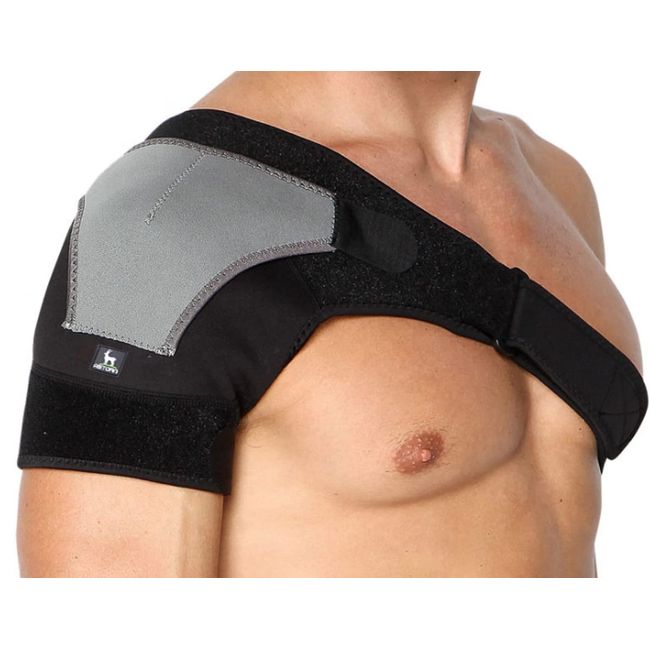 Astorn Adjustable Shoulder Brace for Rotator Cuff and AC Joint Pain Relief - Compression Sleeve for Men and Women with Ice Pack Holder