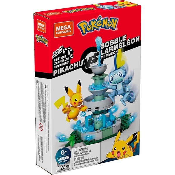 Mega Construx Pokemon Pikachu vs. Sobble Figure Building Set