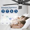 Ceiling Fan with Lights, 48" Low Profile Ceiling Fan with Light and Remote, Flus
