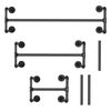 4-Base Adjustable Wall Clothes Rod Gament Rack Rustic Pipe Hanging Bar fr Closet