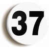 Ozorath Plain Number 37 Thirty Seven Button Badge (1inch / 25mm Diameter)