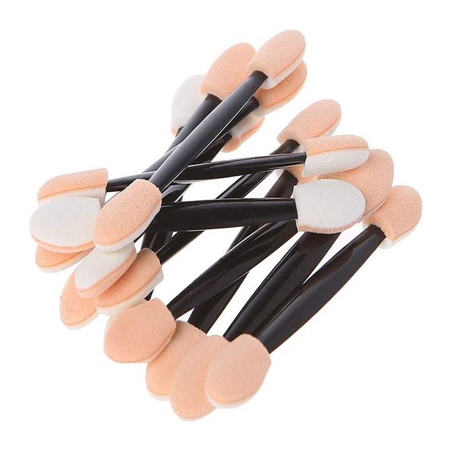 50pcs Einweg Eyeliner Make-up Pinsel Applikator Kosmetische Augenstäbe Einweg Lidschatten Applikator Lidschattenpinsel Sponge Eyeshadow Brush Lidschatten Pinsel Gummi Schwamm Lidschatten Make-Up-Tool