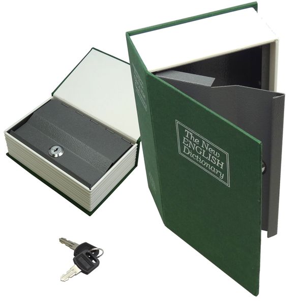 New Green Creative Key Lock Dictionary Book Hidden Safe Hide Cash Stuffs (Medium