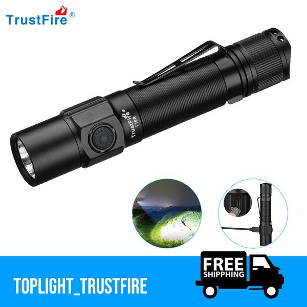 Trustfire T10R Tactical LED Flashlight Type-C Rechargeable1800 Lumen EDC Torch