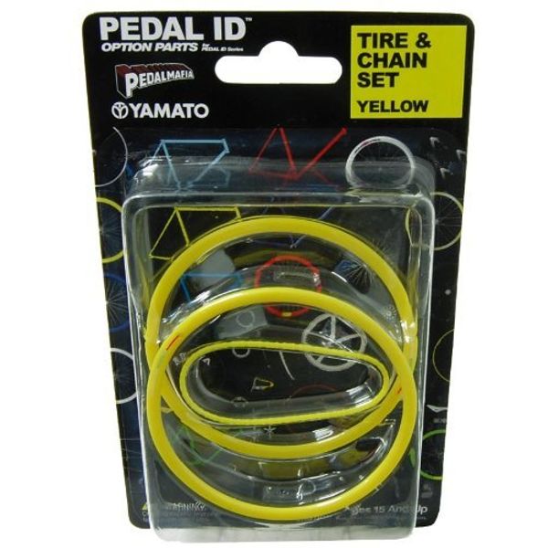 Pedal Id 1:9 Scale Bicycle: Tire & Chain Set: Yellow