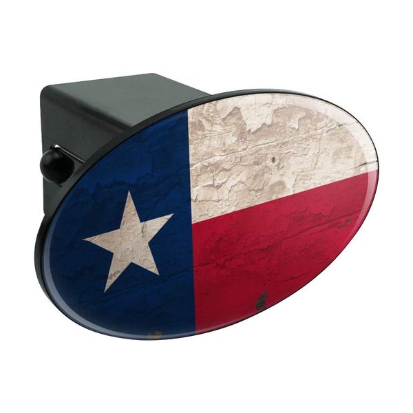GRAPHICS & MORE Rustic Texas State Flag Distressed USA Oval Tow Trailer Hitch Cover Plug Insert