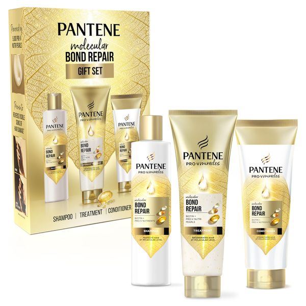 Pantene Molecular Bond Repair Gift Set: Shampoo, Conditioner, Treatment